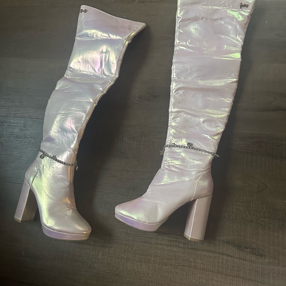 Pink fairy star high boot size 6